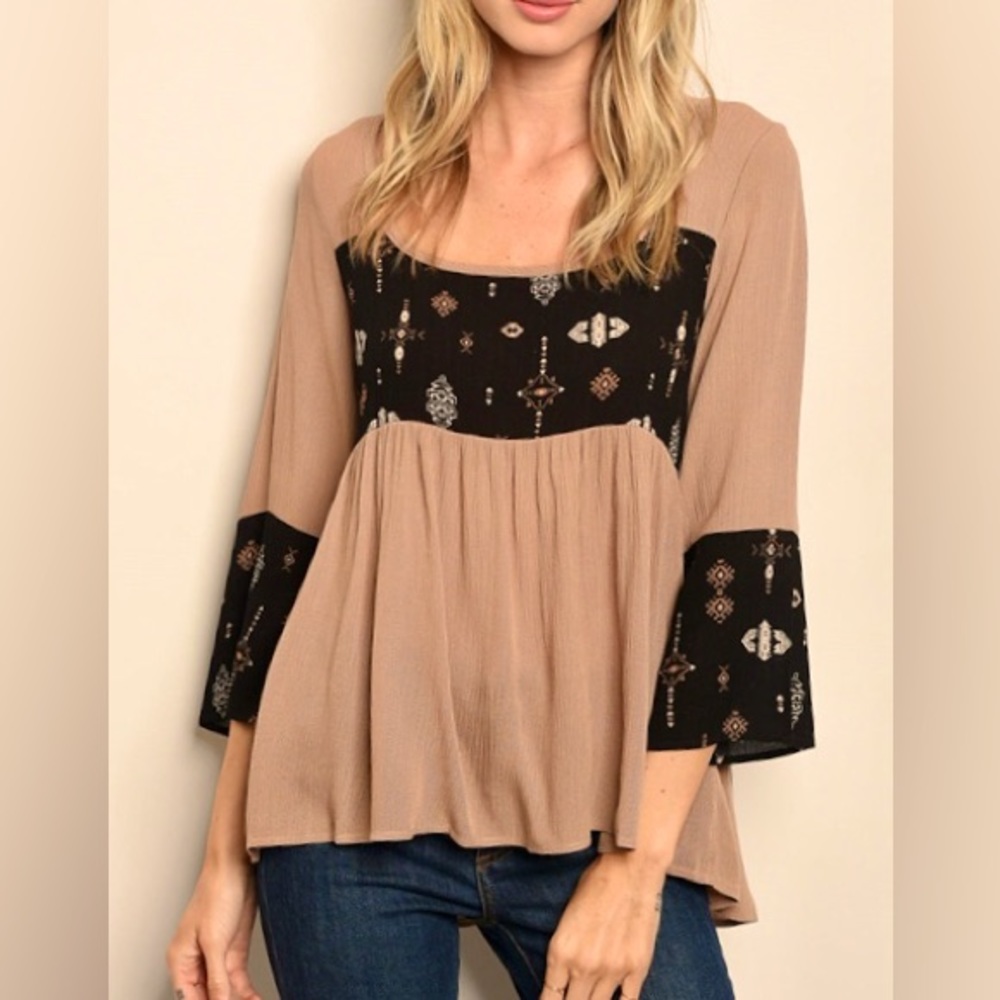 Boho, hippie gauze blouse.